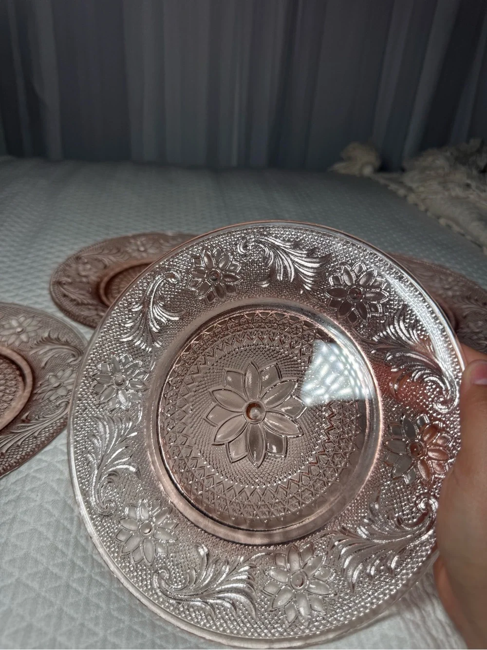 Indiana Glass features ornate